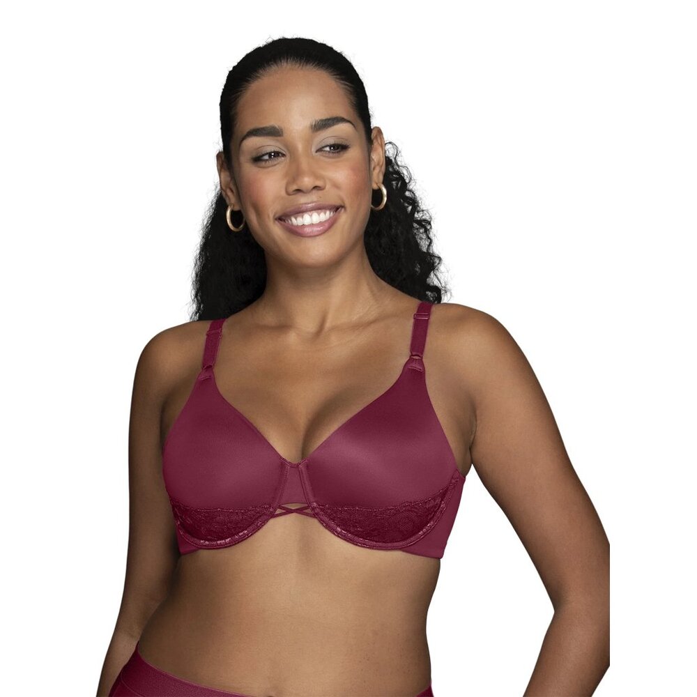 Vanity Fair Underwire Bra SZ 40D Radiant Collection - Magenta Disco Lace - Picture 2 of 8